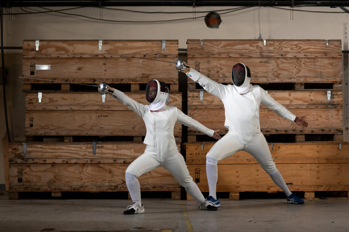Fencers in action